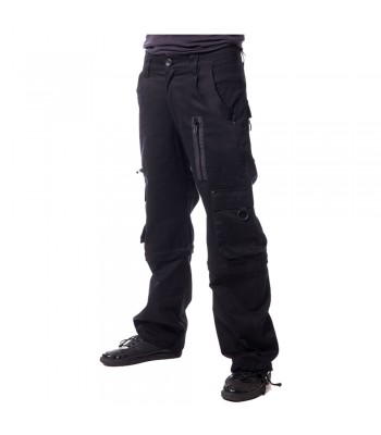 Men Gothic Black EMO Pant Cotton Pant Black Pistol Destroy Pants Denim Black